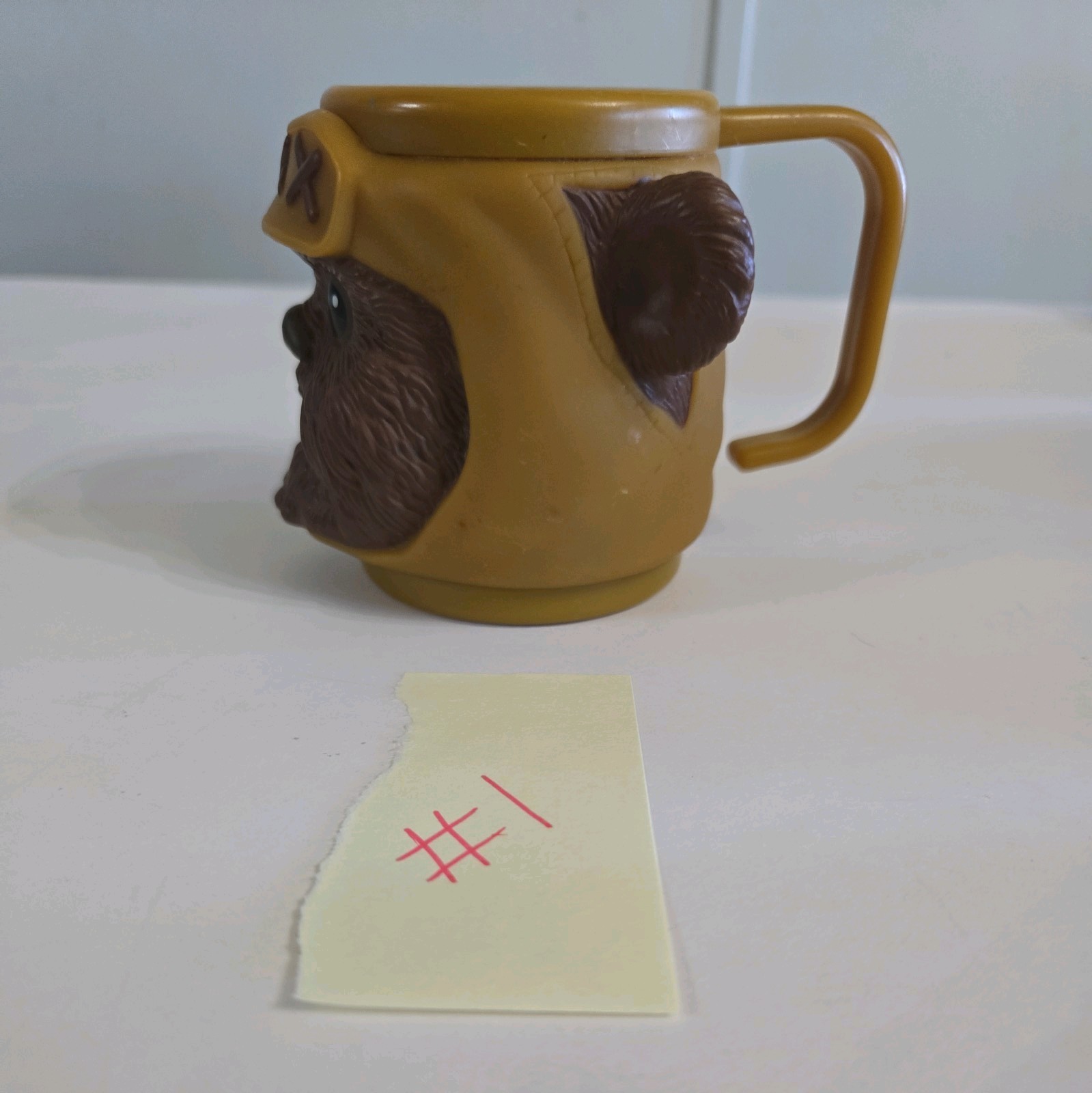 EWOK Mug Cup Star Wars Return of the Jedi 3D Plastic 3.5" Applause 90's