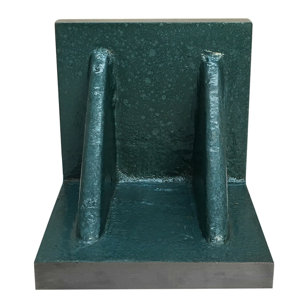 4 x 4 x 4" Machined Ground Angle Plate Webbed End Cast Iron