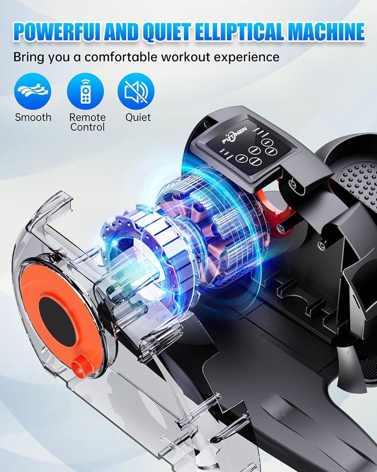 Quiet Under Desk Elliptical - 12 Resistance Levels.