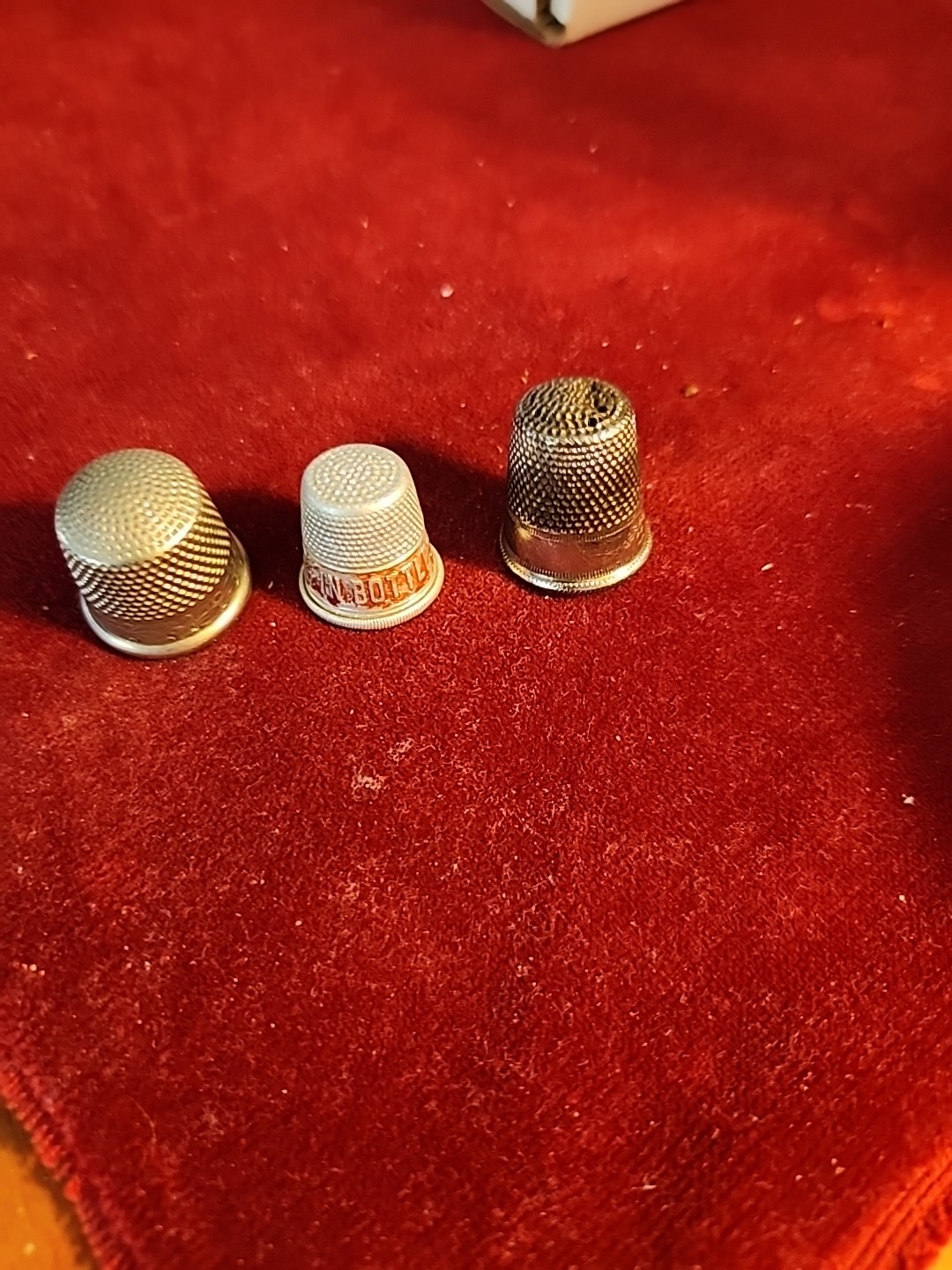 Vintage Aluminum? Thimble Advertising "Drink Coca-Cola in Bottles" Lot Germany