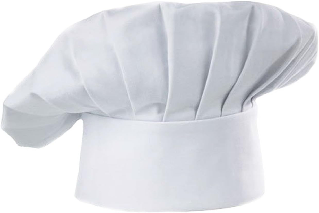 Chef Hat Elastic Back Kitchen Cooking Baker Cap for Adults Kids