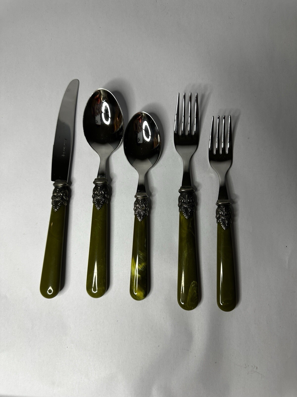 Eme Italy Flatware NAPOLEON TORTOISE 5pcs Place Setting Forks Spoons Knives