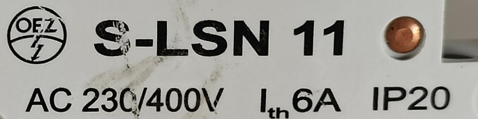 OEZ S-LSN 11 AC 230/400V 6A Auxiliary Contact