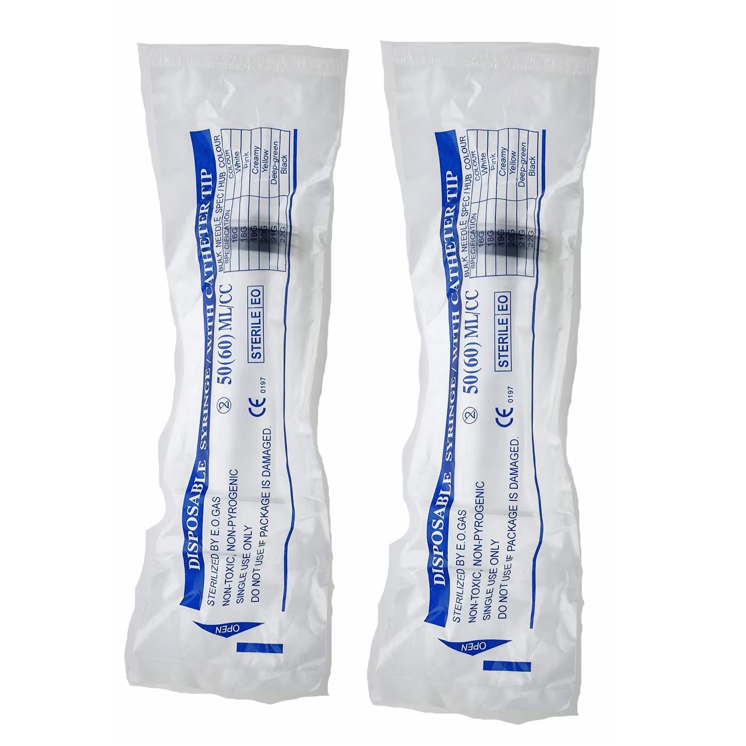 2x 60ml/2oz Plastic Syringe Sterile Plant Water Feeder 60cc Long Catheter Tip