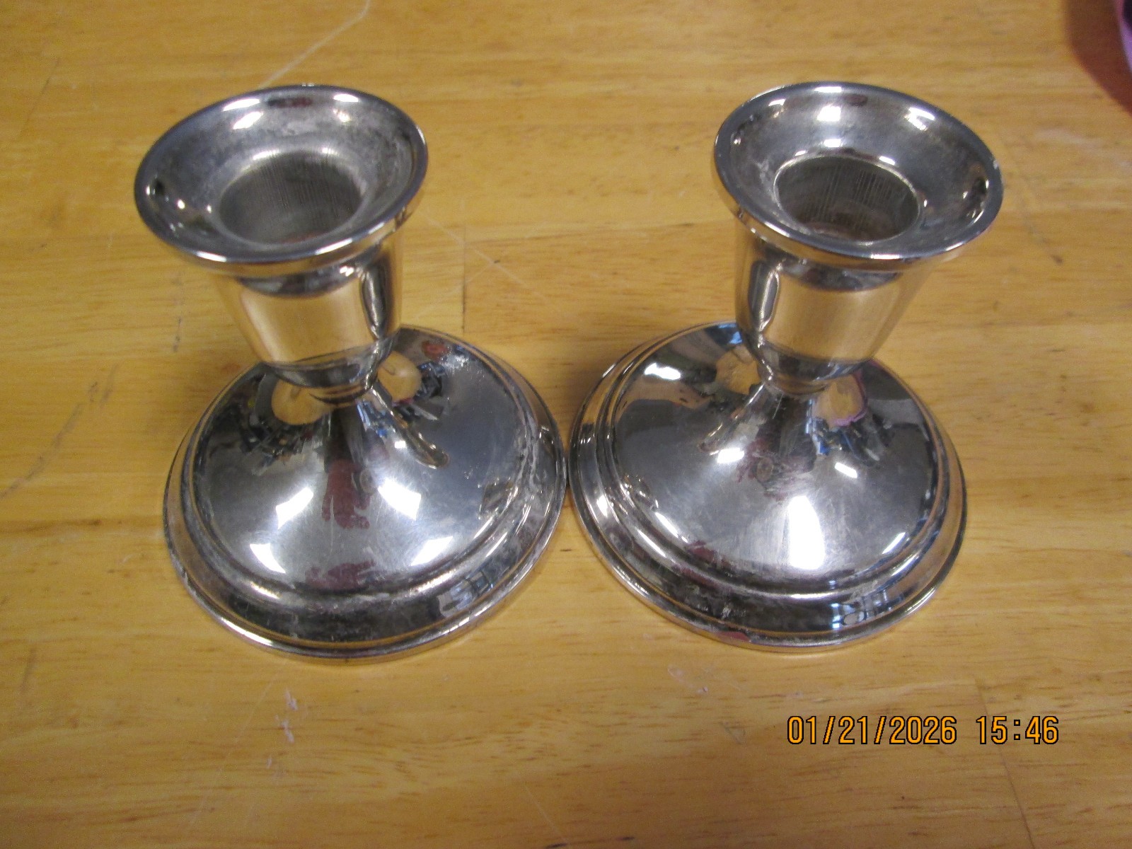 Towle Silver plate  Candlesticks  Weighted Set Of 2