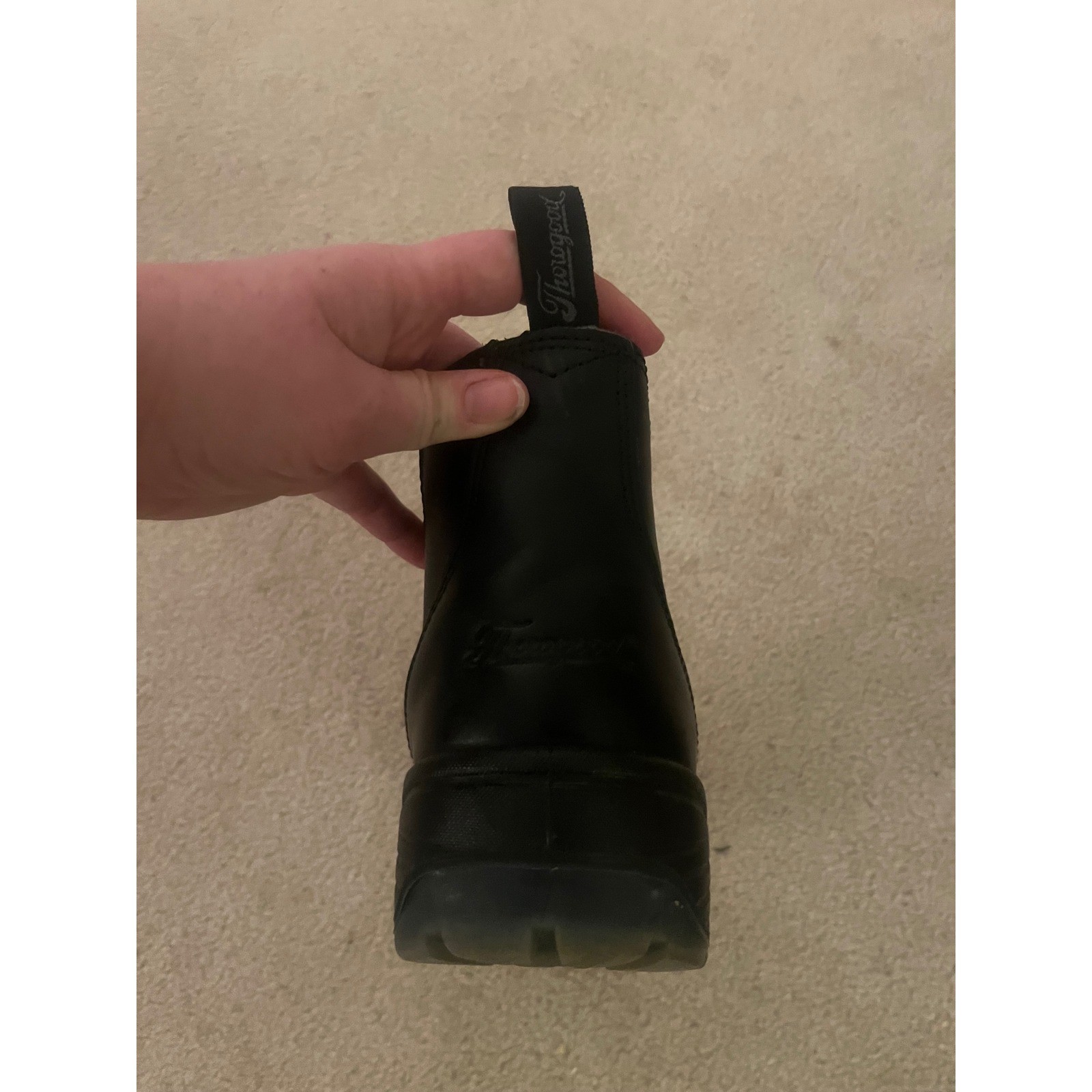 Thorogood Men's 6 Inch EH Comp Toe Station Work Boots Black Leather- Size 9.5