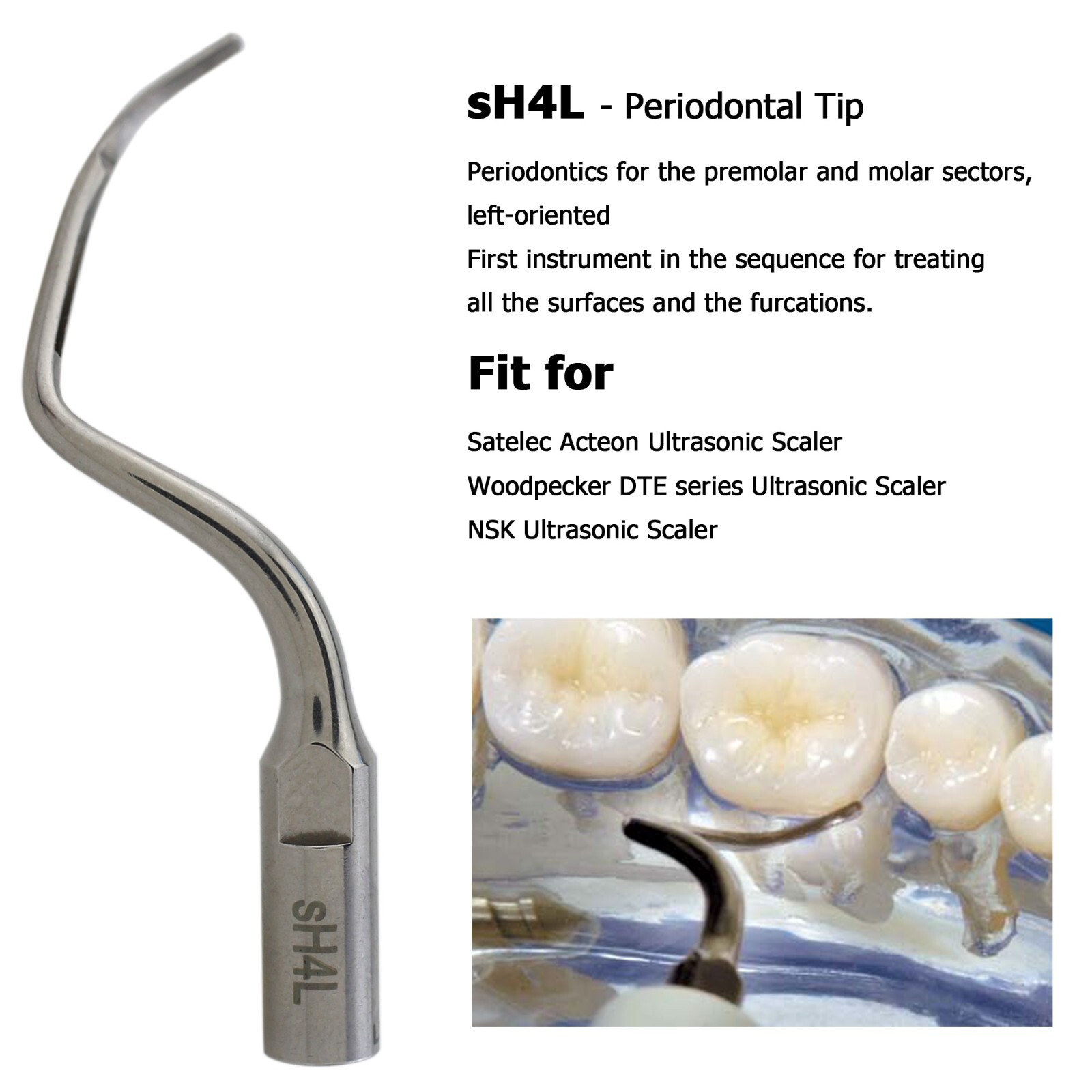 Fits Satelec Acteon Piezo Tips H3 10Z 1S Scaling Perio Dental Ultrasonic Scaler