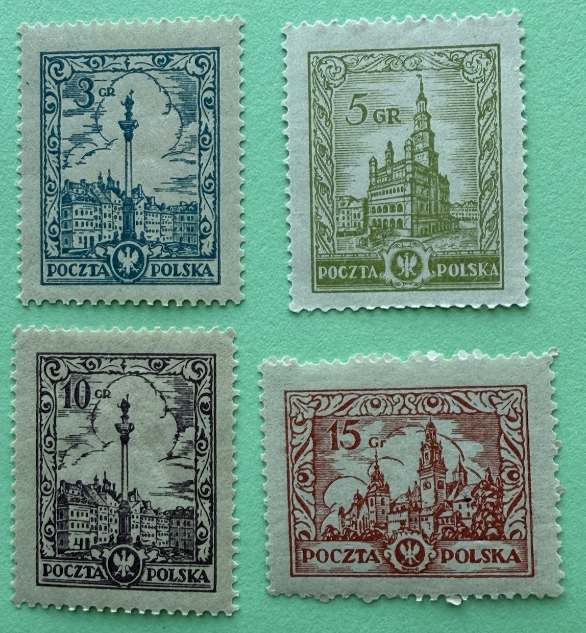 POLAND 1926-1927, Redrawn Series, Scott 238-241 Cpl Set MLH (*)
