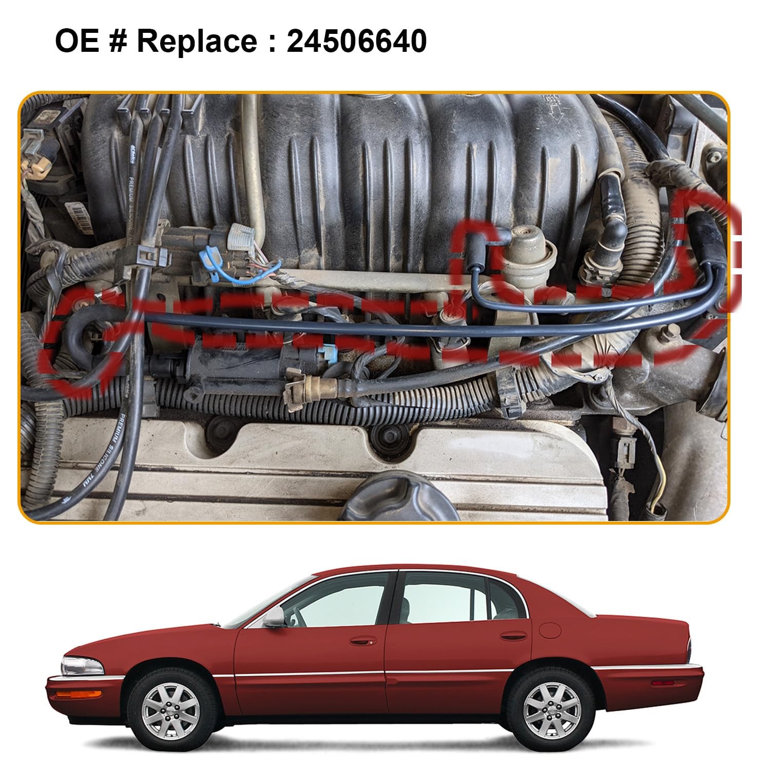 Fuel Pressure Regulator Vacuum and Vapor Canister Purge Harness Fit for...