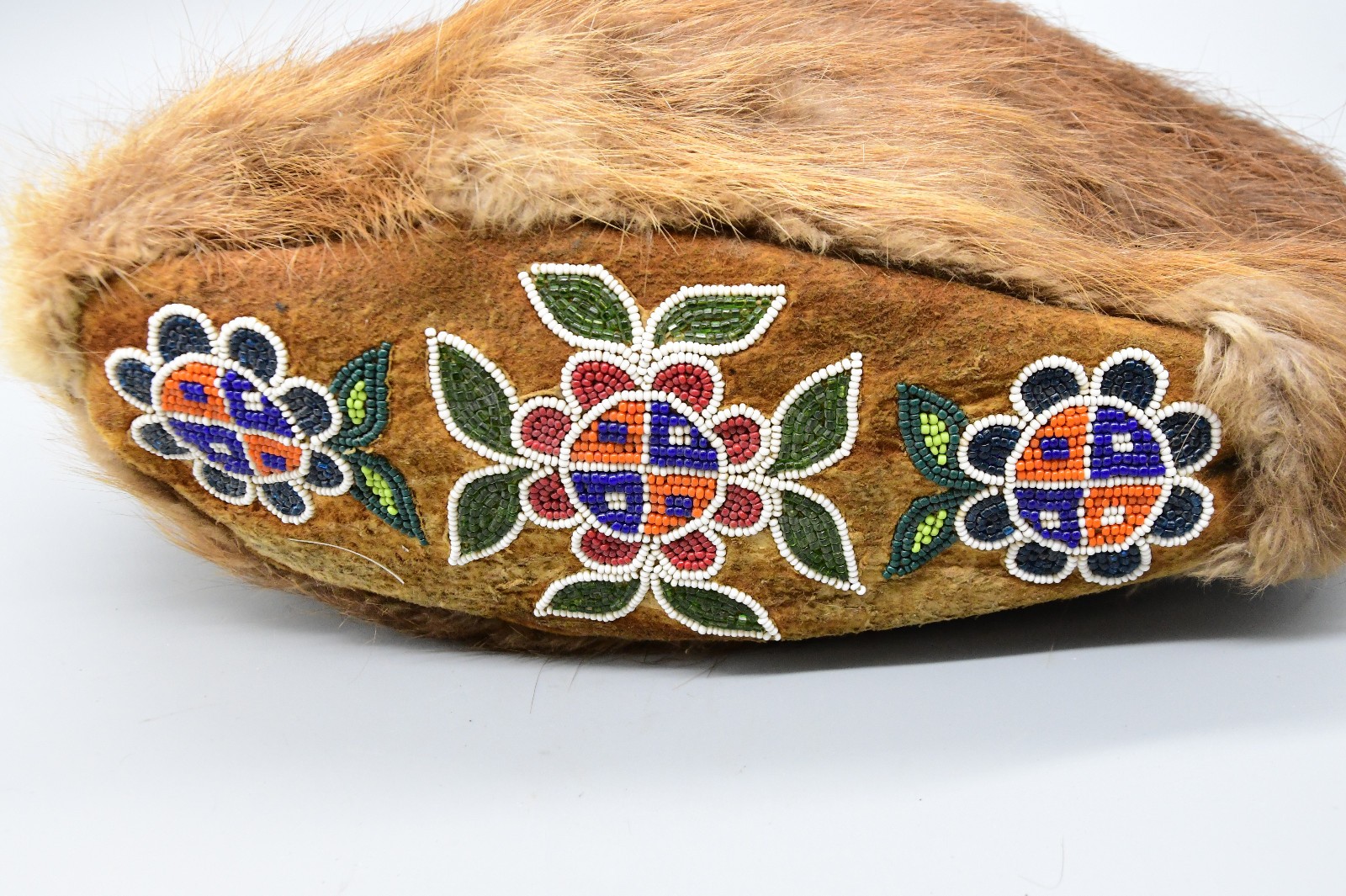 Cree Beaver Fur Beaded Hat