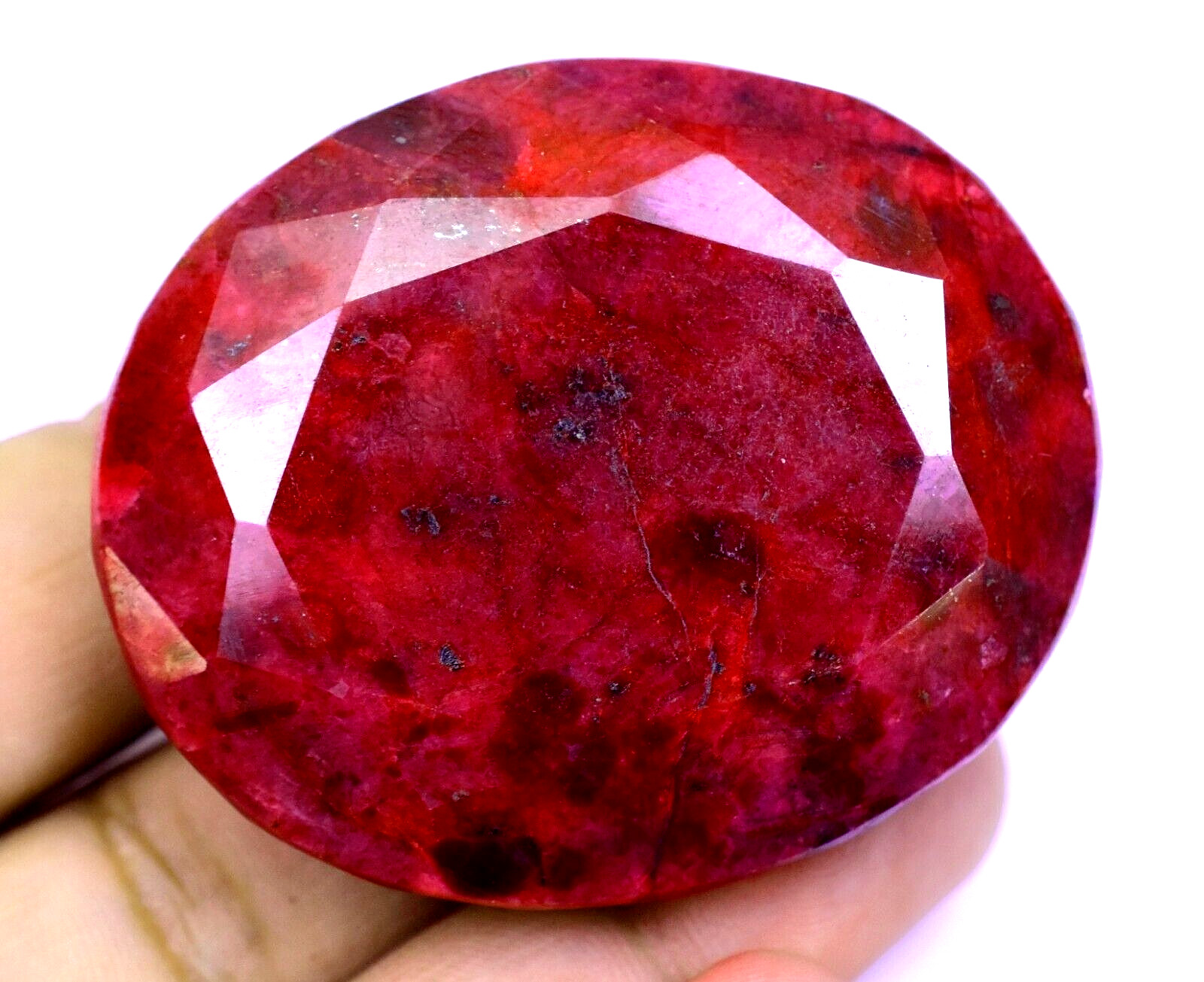 RARE 400.70 Ct Natural HUGE Red Ruby Museum Grade Certified Oval Loose Gemstone