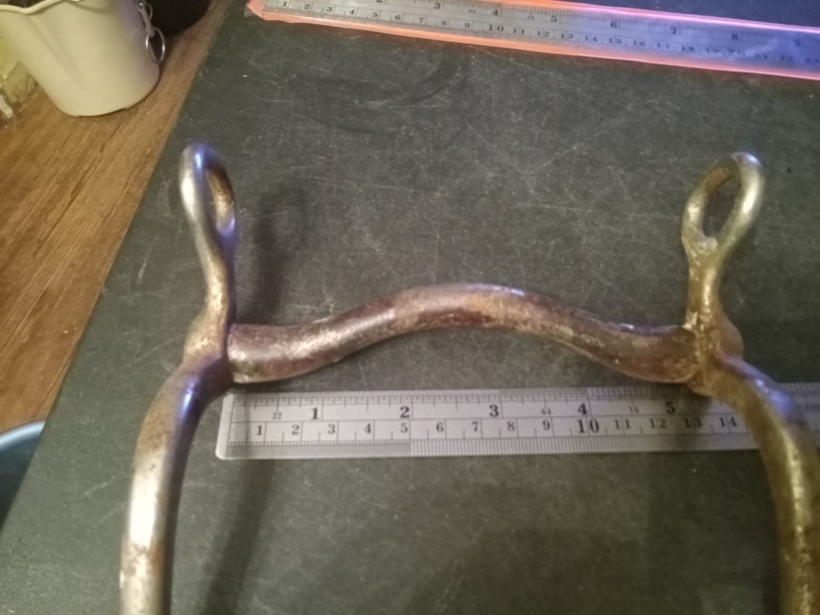 Used gaited horse bit long low port 5 in mouth pleasure bit