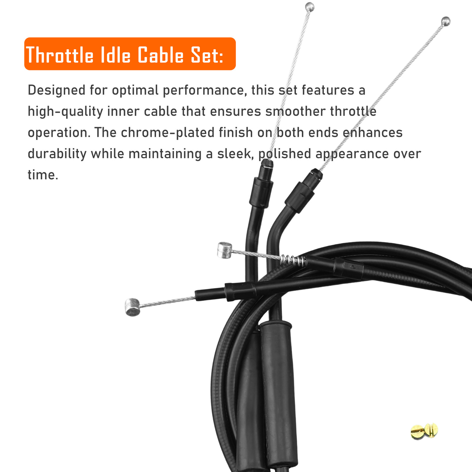 Stainless Cable Brake Line Kit 12" Black Apes 2002-2006 Harley Touring NoCruise