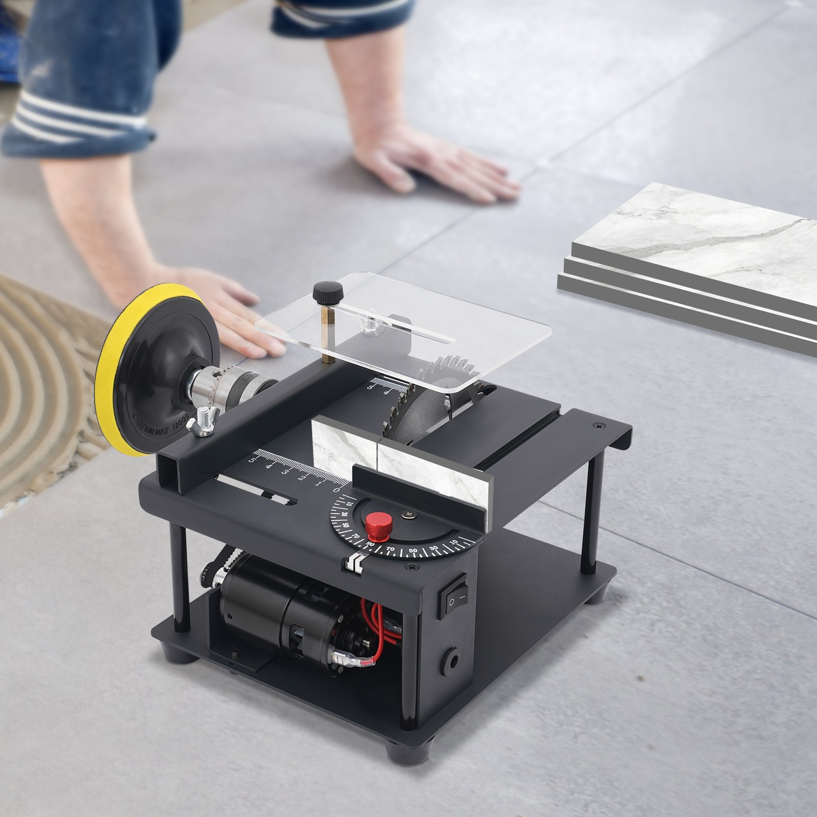 Mini Table Saw Small Woodworking Electric Bench Saw Precision DIY Cutting Tool