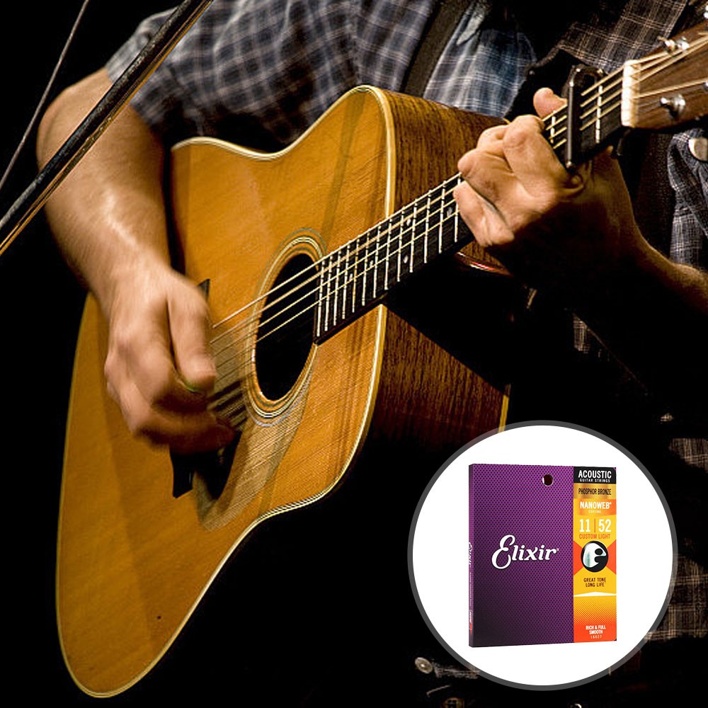 Elixir Acoustic Guitar strings Phosphor Bronze 16027 (11-52)