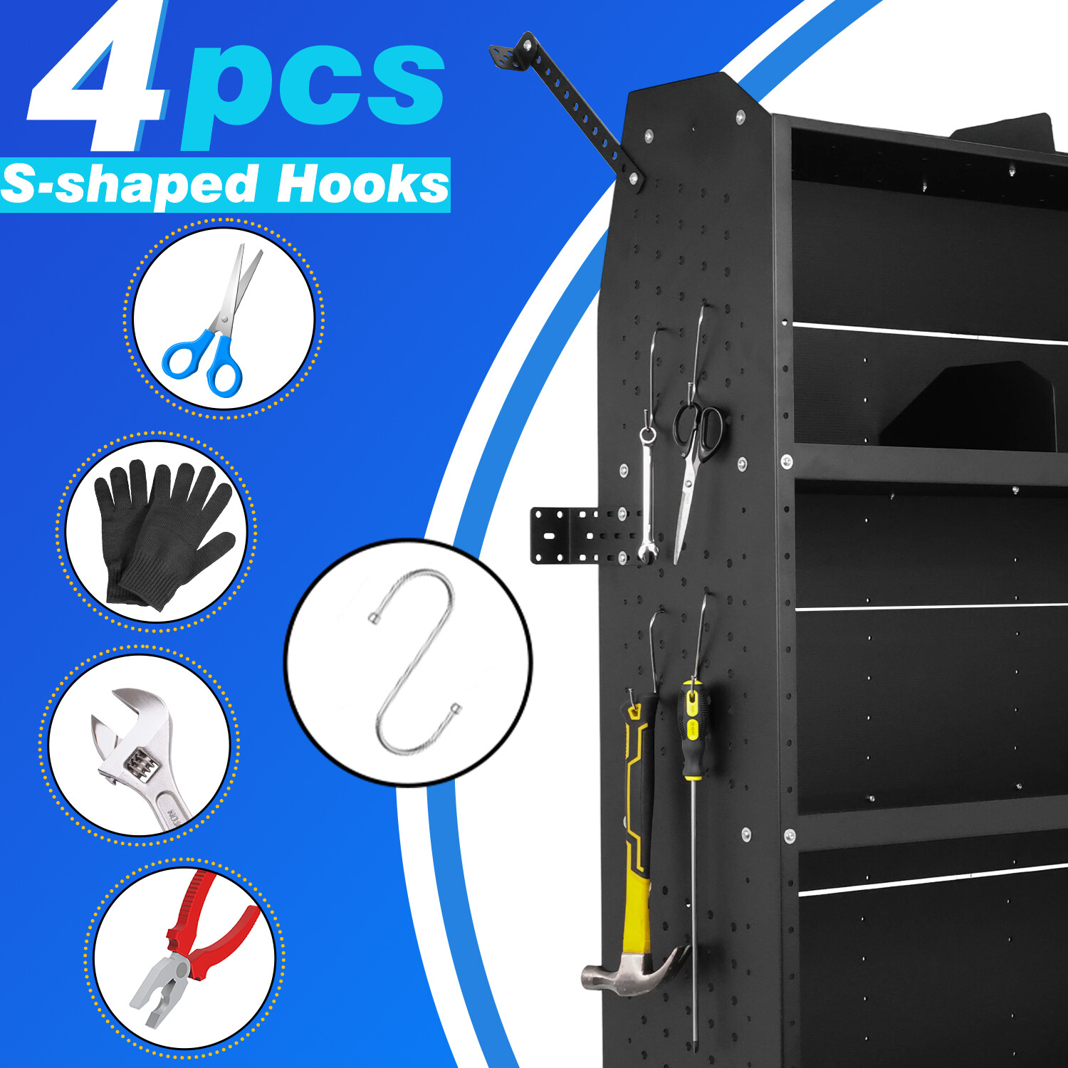 2Cargo Van Shelving Storage for Mid/High Roof Ford Transit 52''W x 60''H x 13''D