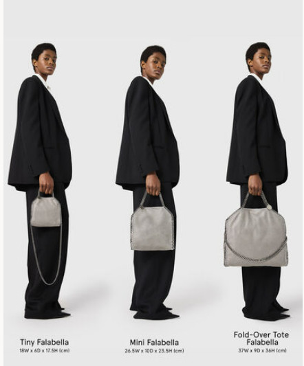 Stella McCartney Falabella Fold-Over Tote Shoulder Bag Black beautiful UK 122610