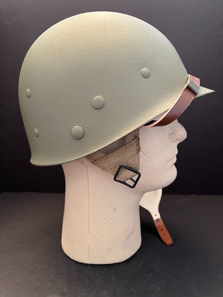 J.MURRAY, INC.1944 ORIG./CONVERTD US M-2 ‘D’ LOOP PARA HELMET & FIRESTONE LINER!