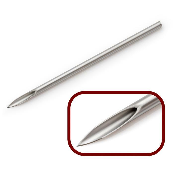 100 pcs Stainless Steel Straight or Curved Piercing Needles