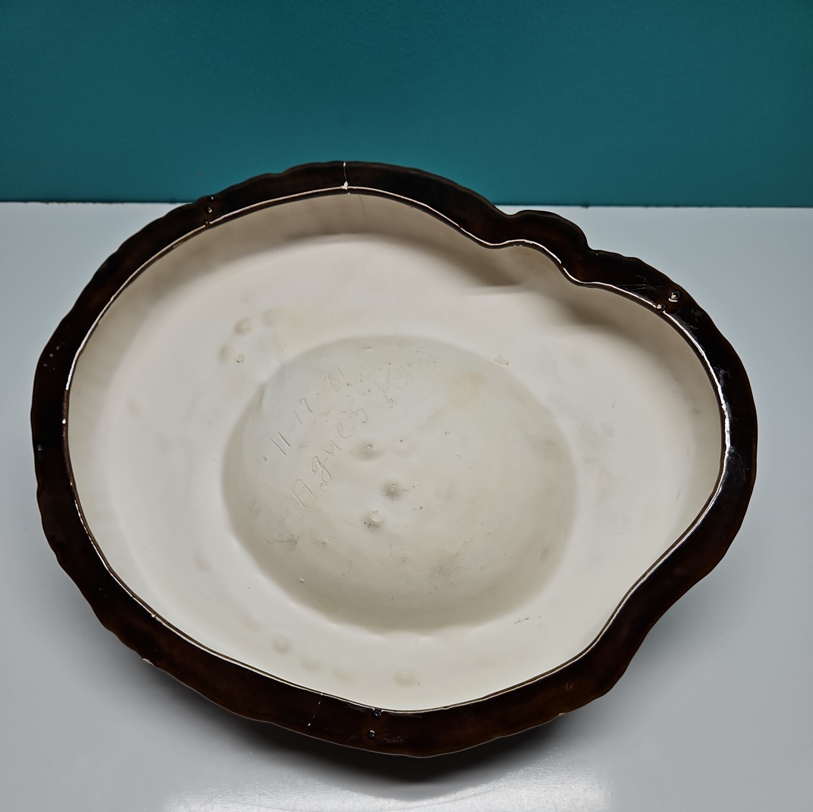 Vintage Coal Miner's Ashtray Large 11” Ceramic