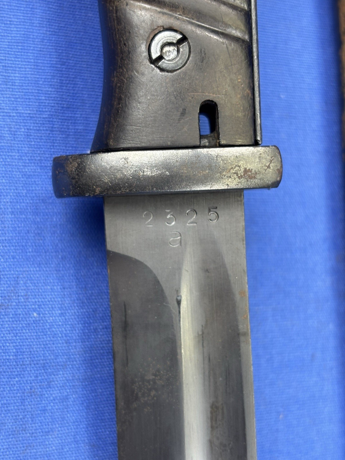 Vintage 1940 German WWII E. Pack & Sohn Bayonet & Scabbard Matching Number Frog