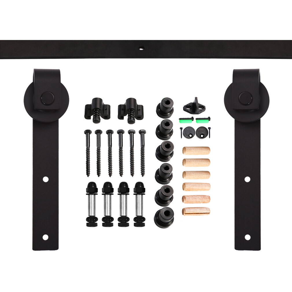 4-20FT Sliding Barn Door Hardware Closet Track Kit for Single/Double/Bypass Door