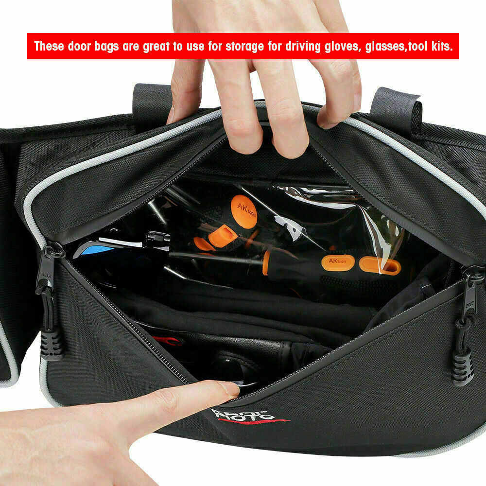 KEMIMOTO UTV X3 Door Storage Bags w/Knee Pad For Can Am Maverick X3 2017-2024