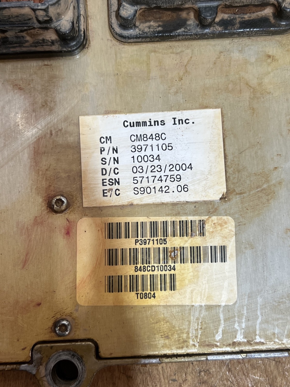 2004 Dodge Ram ECM 3971105 DIESEL CM848C