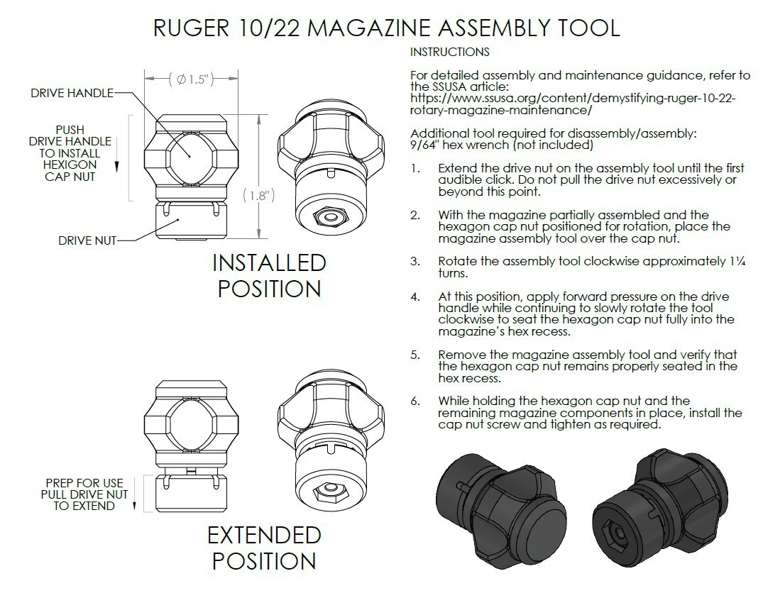 Ruger 10/22 BX1 Magazine Assembly/Tuning Tool