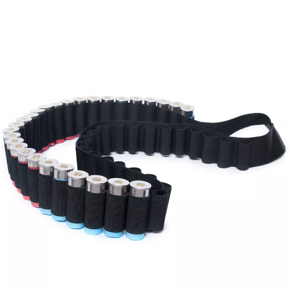 Shotgun 50 Rounds Holder Sling Tactical Bandolier 12/20GA Gauge Shell Ammo Belts