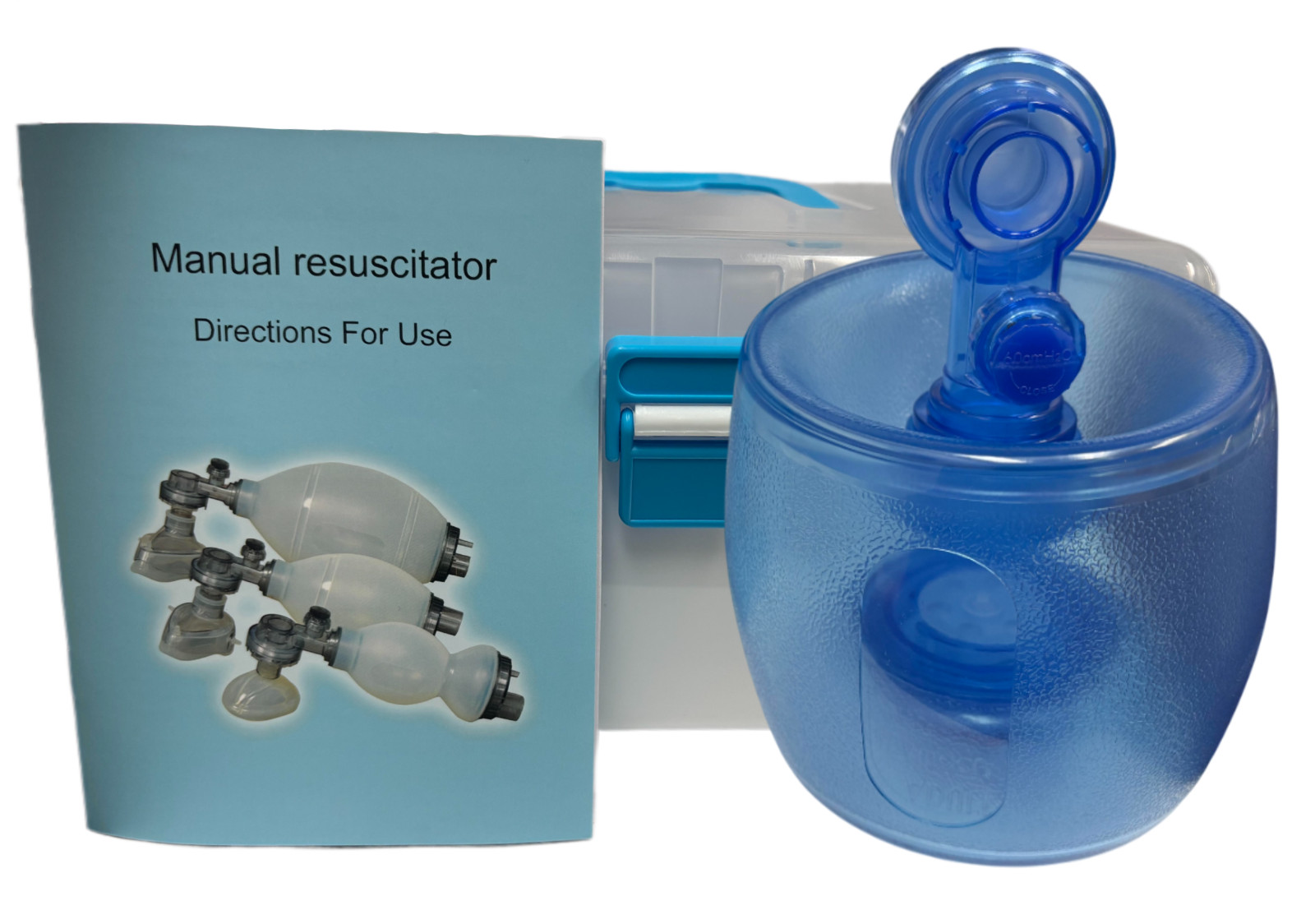 Medical PVC 100% Latex-Free Bag Valve Mask CPR Manual Resuscitator for Adult Use