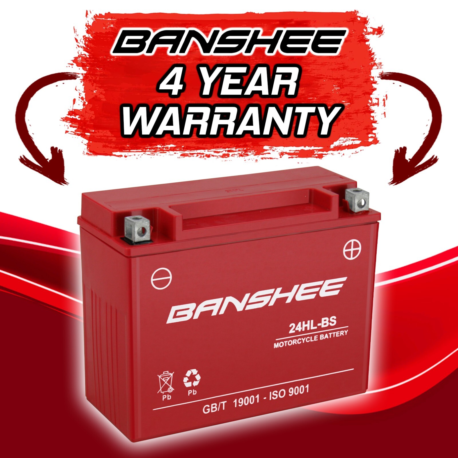 Banshee YTX24HL-BS Battery Compatible with Yuasa YTX24HL-BS