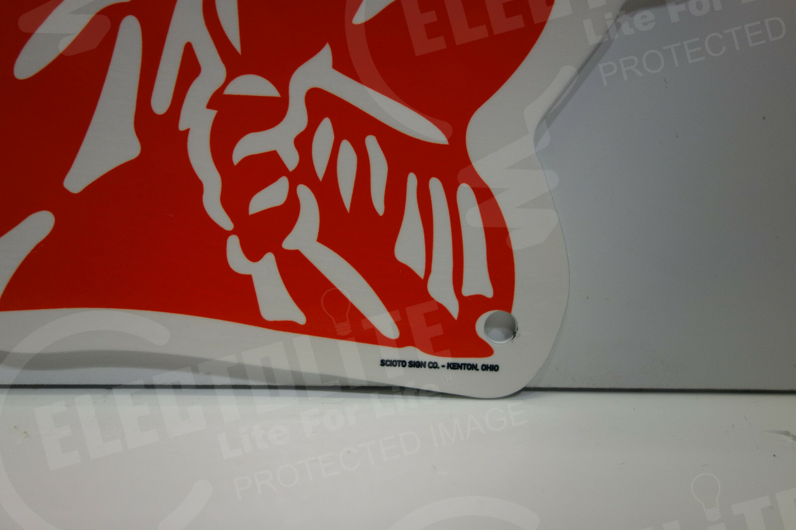 INDIAN MOTORCYCLE ICONIC DEALERSHIP SIGN. 7 1/2" BY 18". VERY COLORFUL!