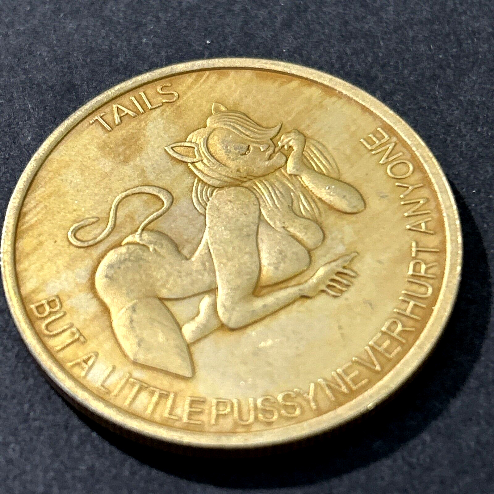 Sexy Girl Good Luck Adult Flip Heads Tails Token Pocket Coin💥SEE PHOTOS!