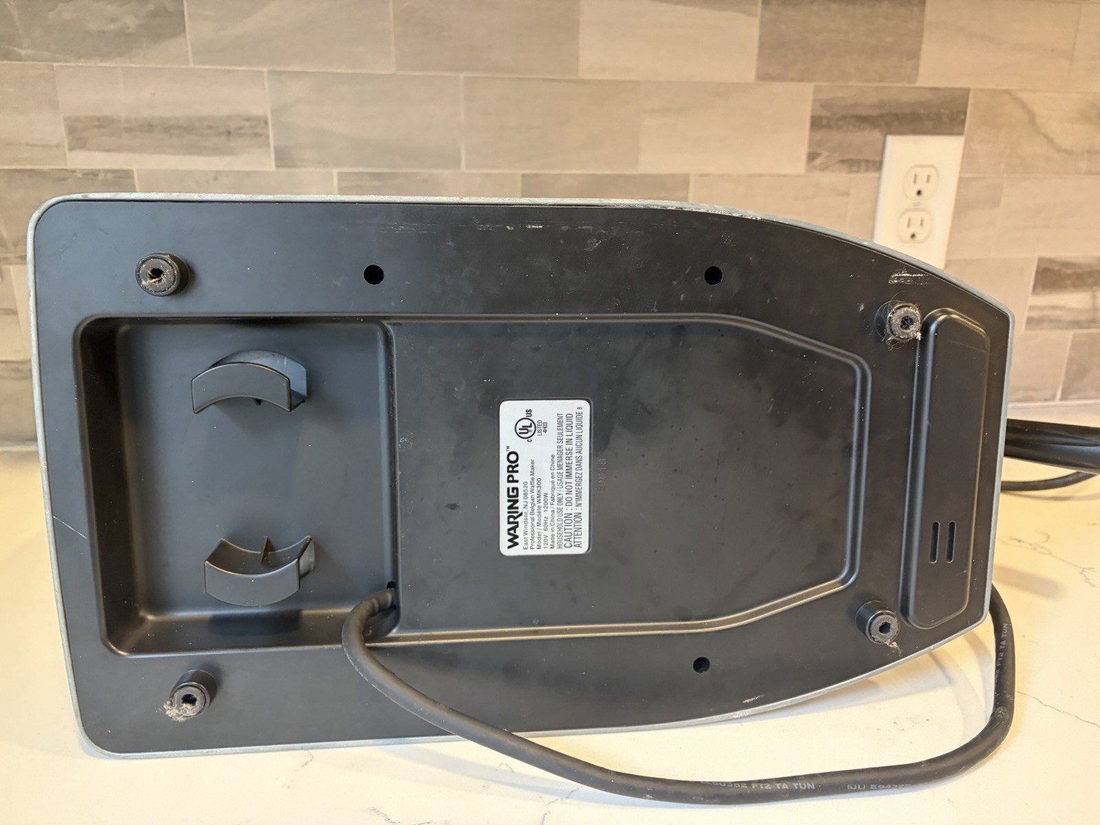 WARING Pro WMK300 Professional Belgian Waffle Maker Silver Used Tested