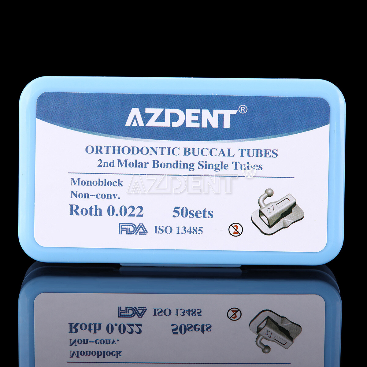 50Sets Dental Orthodontic Buccal Tube 1st 2nd Molar Tube Roth MBT 022/018 AZDENT