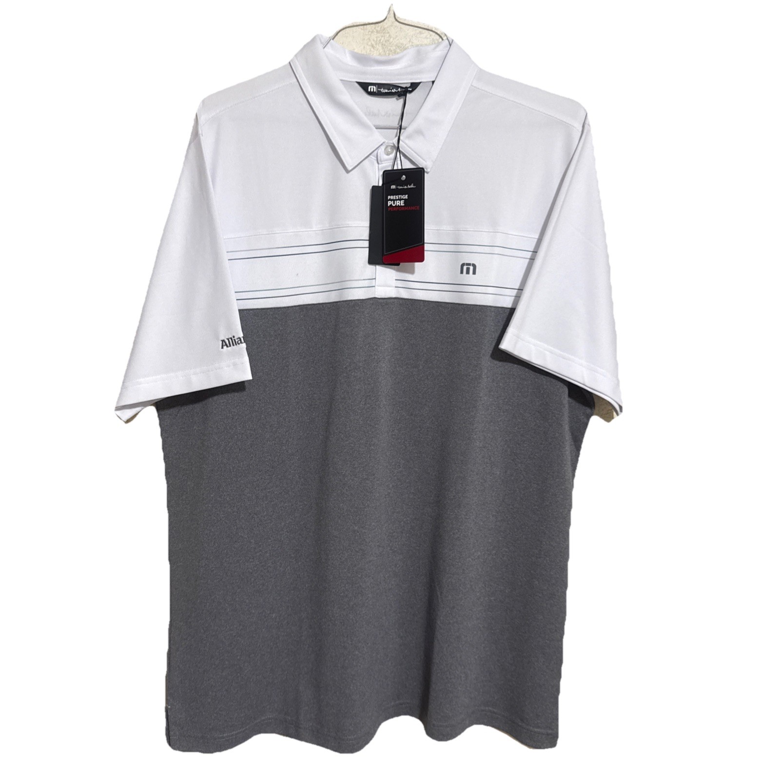 Travis Mathew Polo Shirt Mens 2XL Prestige Pure Performance Properly Hydrate NWT