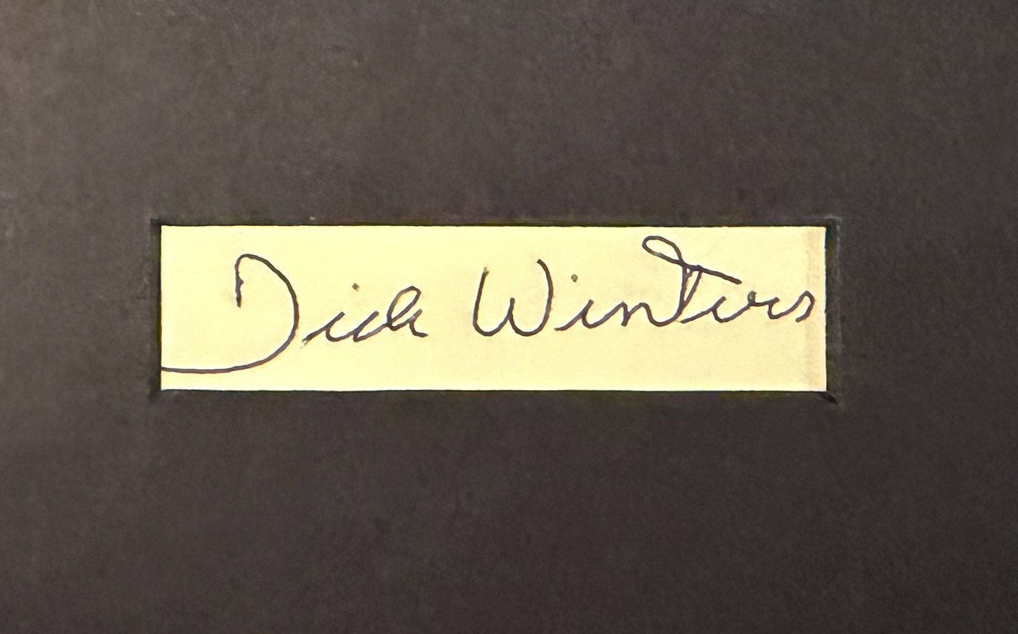 Major Dick Winters WWII Band of Brothers 101st AB RARE SIGNED CUT AUTOGRAPHED