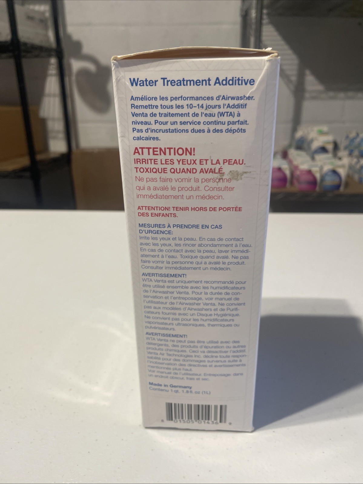 VENTA Airwasher Water Treatment Additive 1qt 1.8 oz 1L