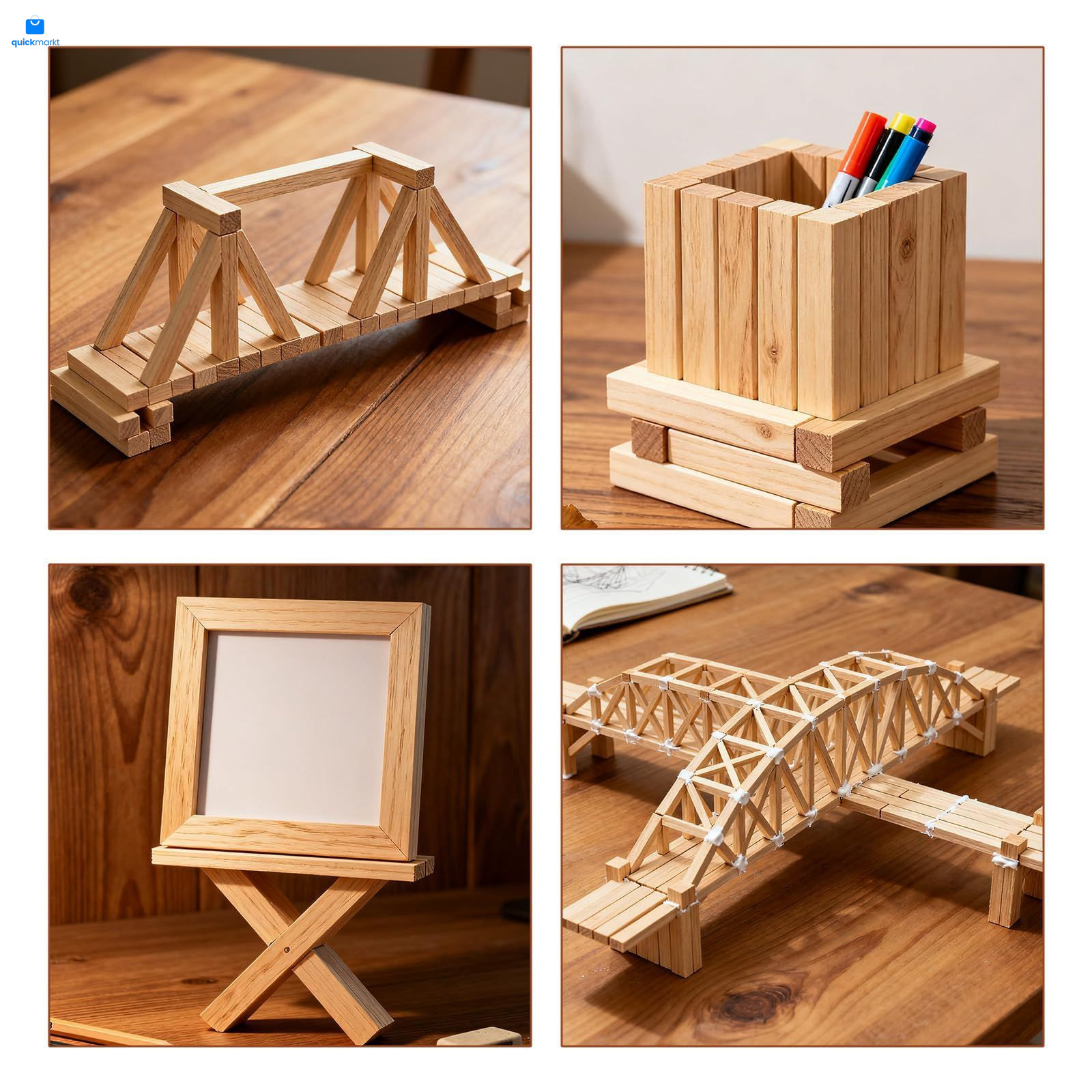 1/8" x 12" 50PCS Square Wooden Dowel Rods Small Wood brown