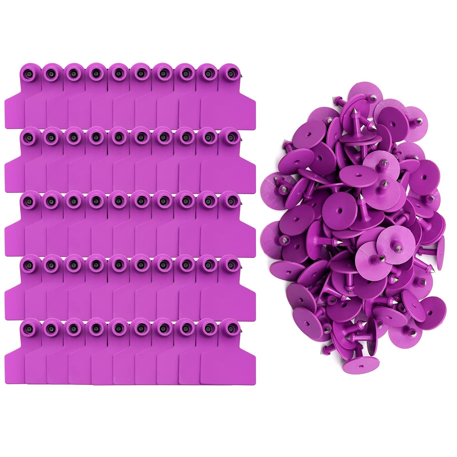 Blank Ear Tags 100 Pieces Livestock Identification Lable Blank Livestock Ear ...