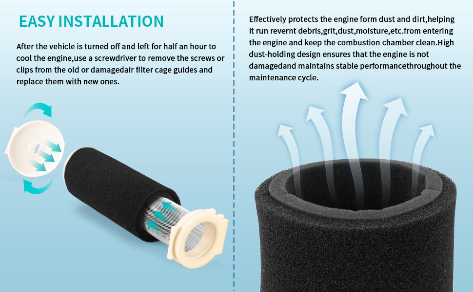 Element Air Filter Cage Guide End Cap Kit 87-04 For Yamaha Warrior 350 YFM350X