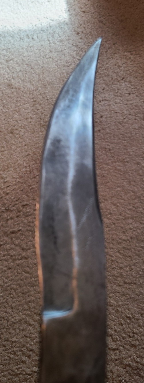 Vintage Scorpion Blade Antique Mexican Knife With Bull Horn Handle Circa 1890's