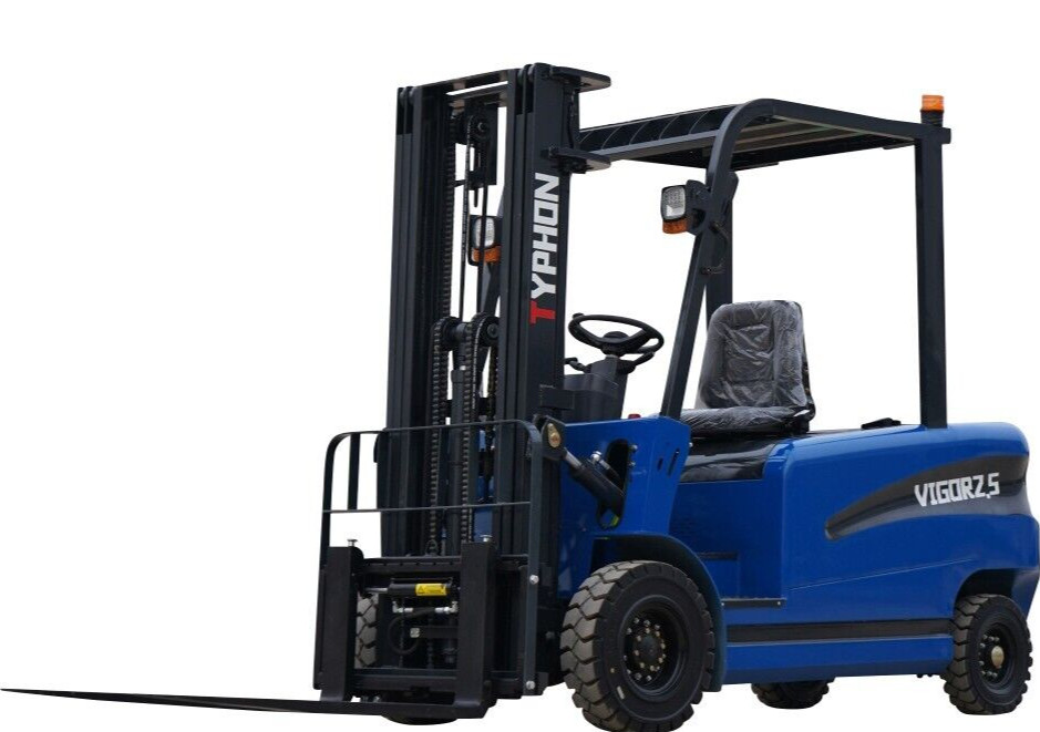 New 2.5 Ton Capacity TYPHON Electric Forklift w 70Ah Charger Lead-acid battery