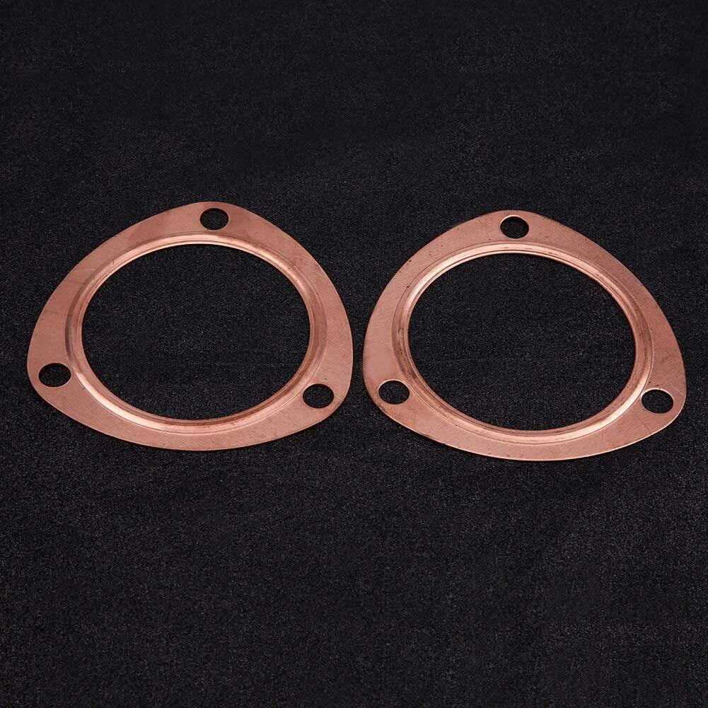 2PCS 3" Copper Header Exhaust Collector Gaskets Flanges Universal 3 Bolt