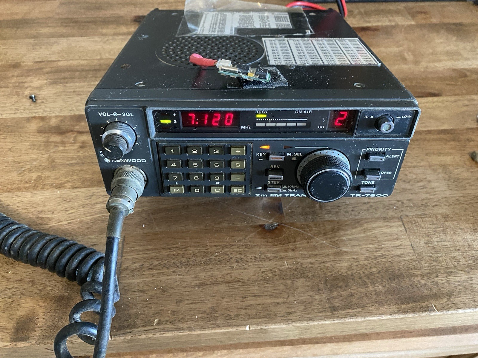 Kenwood TR-7800 2 Meter FM Transceiver Radio Original Microphone - Working