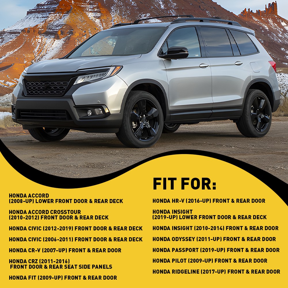 2x For Accord Door HONDA (2008-UP) Spacer Speaker Spacer 6.5" Harness Adapter H