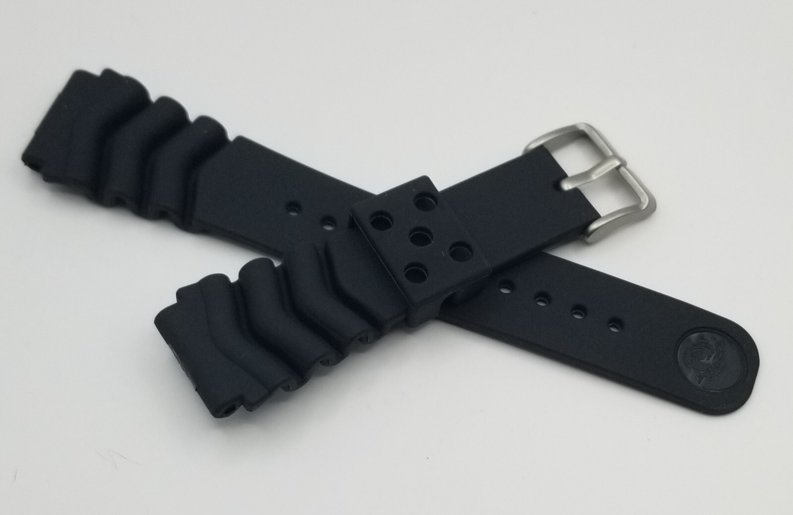 SEIKO Rubber Strap for SKX007 Divers Watch 22mm Z22 Black w/tool and spring bars