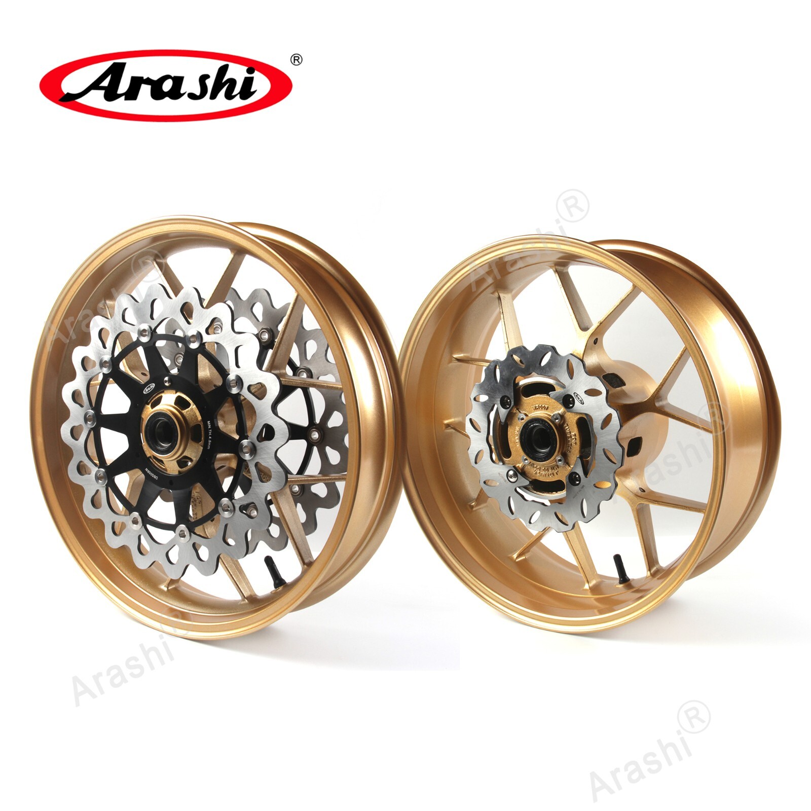 Fit Honda CBR1000RR Fireblade 2004 2005 Front Rear Wheel Rim + Brake Disc Rotor