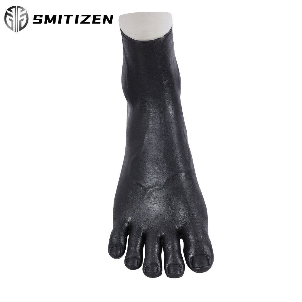 Smitizen Silicone Black Male Human Feet Realistic Skin Elastic Sock For Cosplay